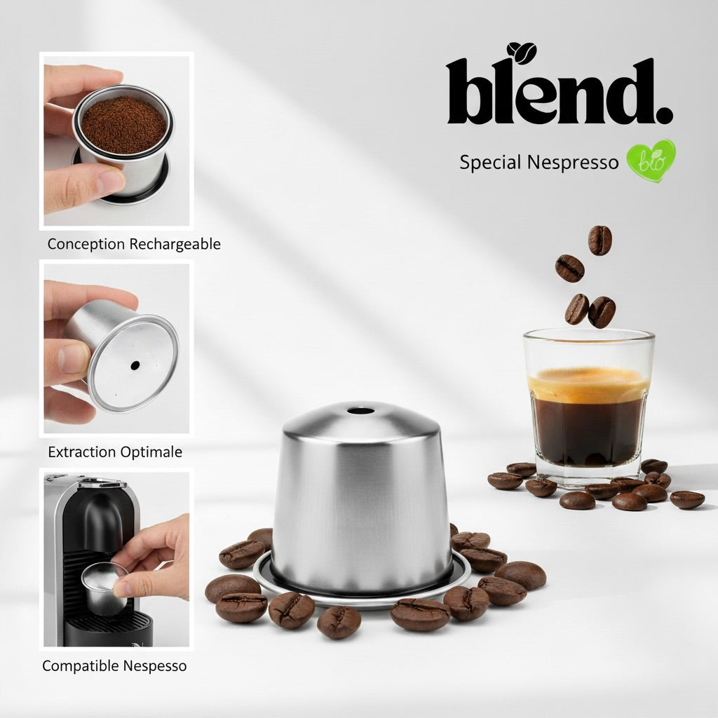 Capsule 100% réutilisable pour Nespresso®