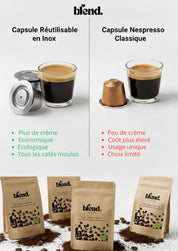 Capsule 100% réutilisable pour Nespresso®